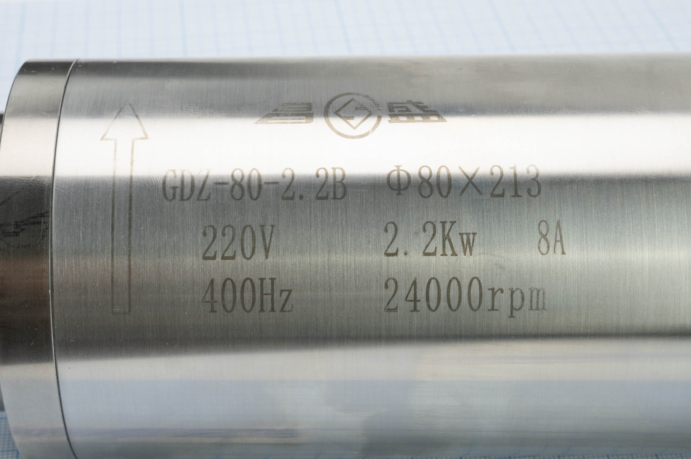 Шпиндель GDZ-80-2.2 (2.2kW, d80мм), цанга ER20, з рідинним охолодженням