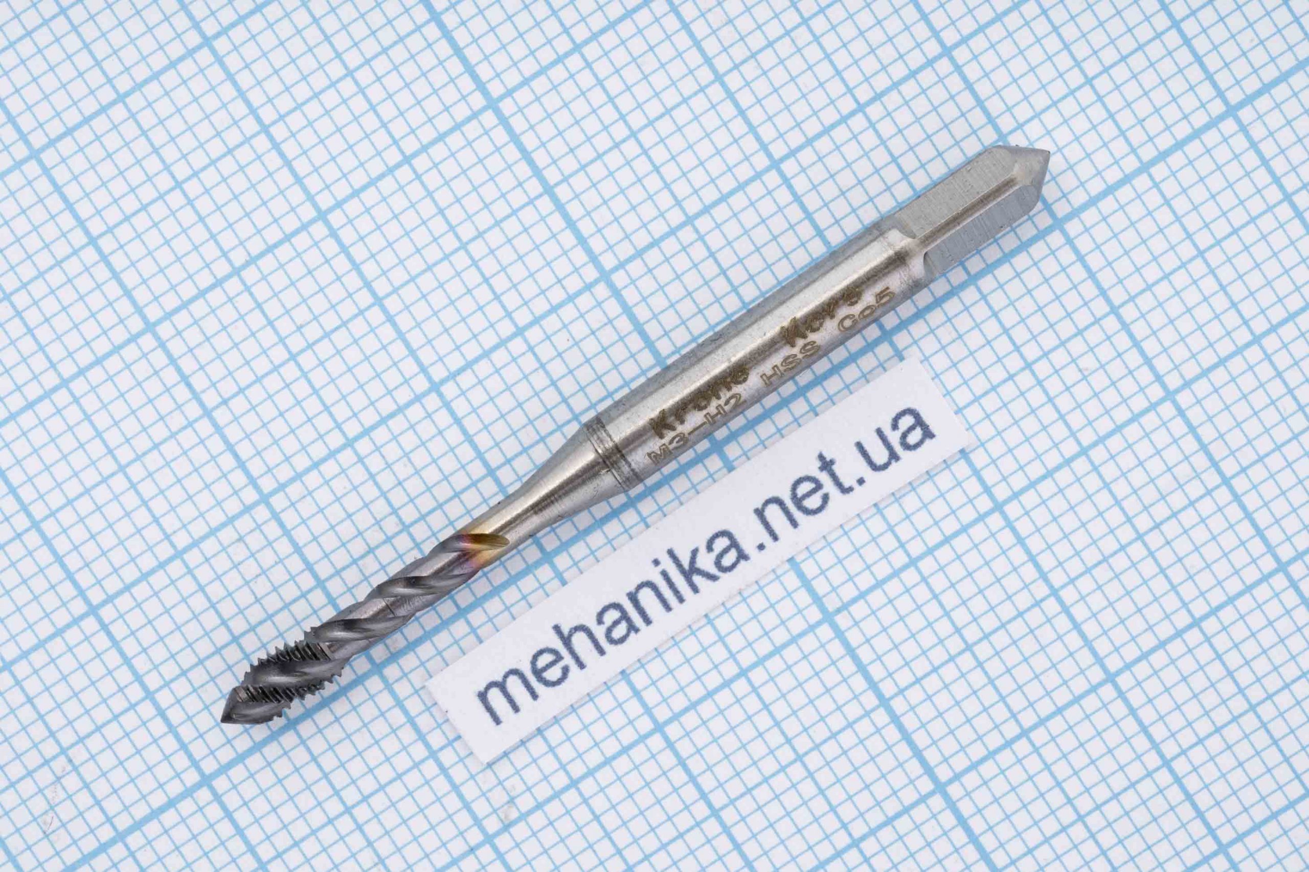 Мітчик спіральний, з покриттям Tecrona, кобальтова сталь HSS Co-5%