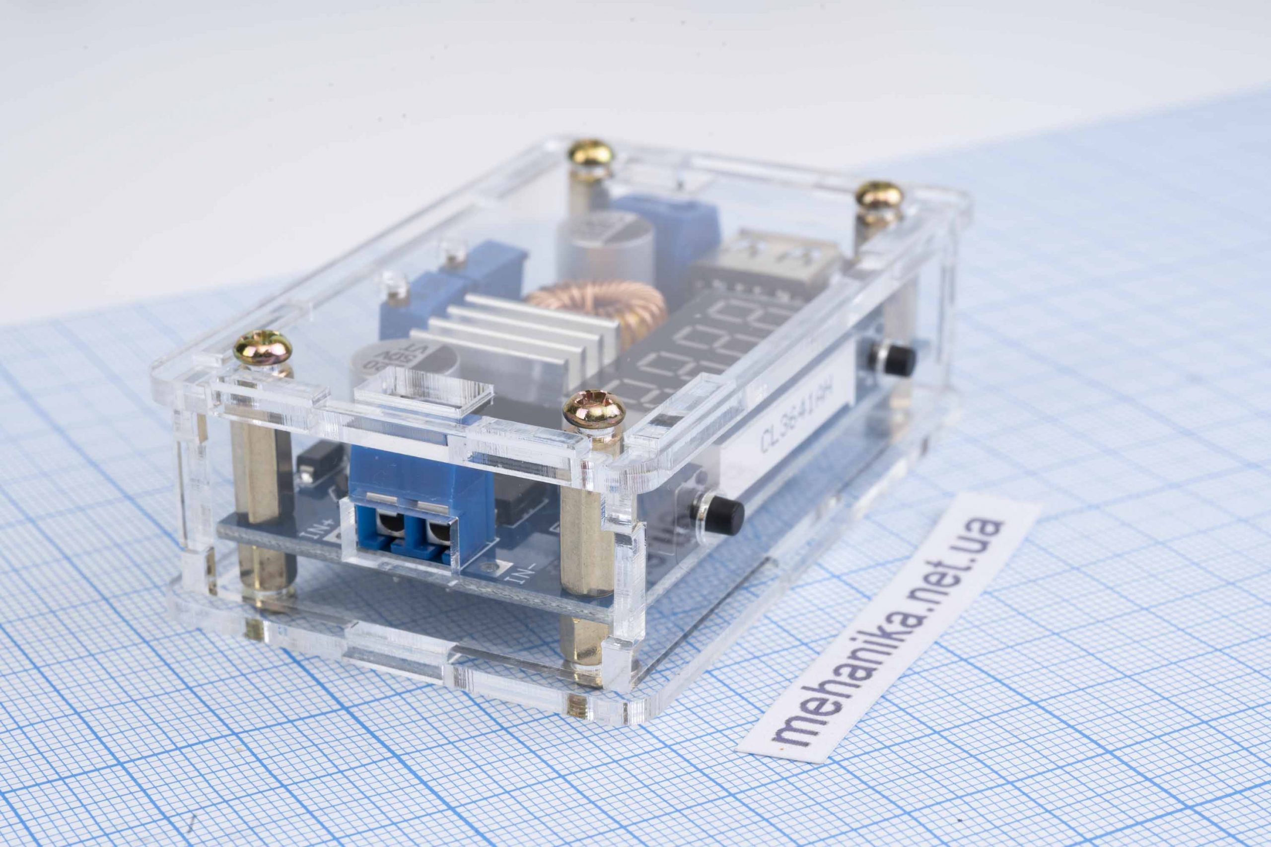 Перетворювач напруги знижуючий XY-HXC XL4015 DC-DC 5-36V/1.25-32V 5A, у корпусі
