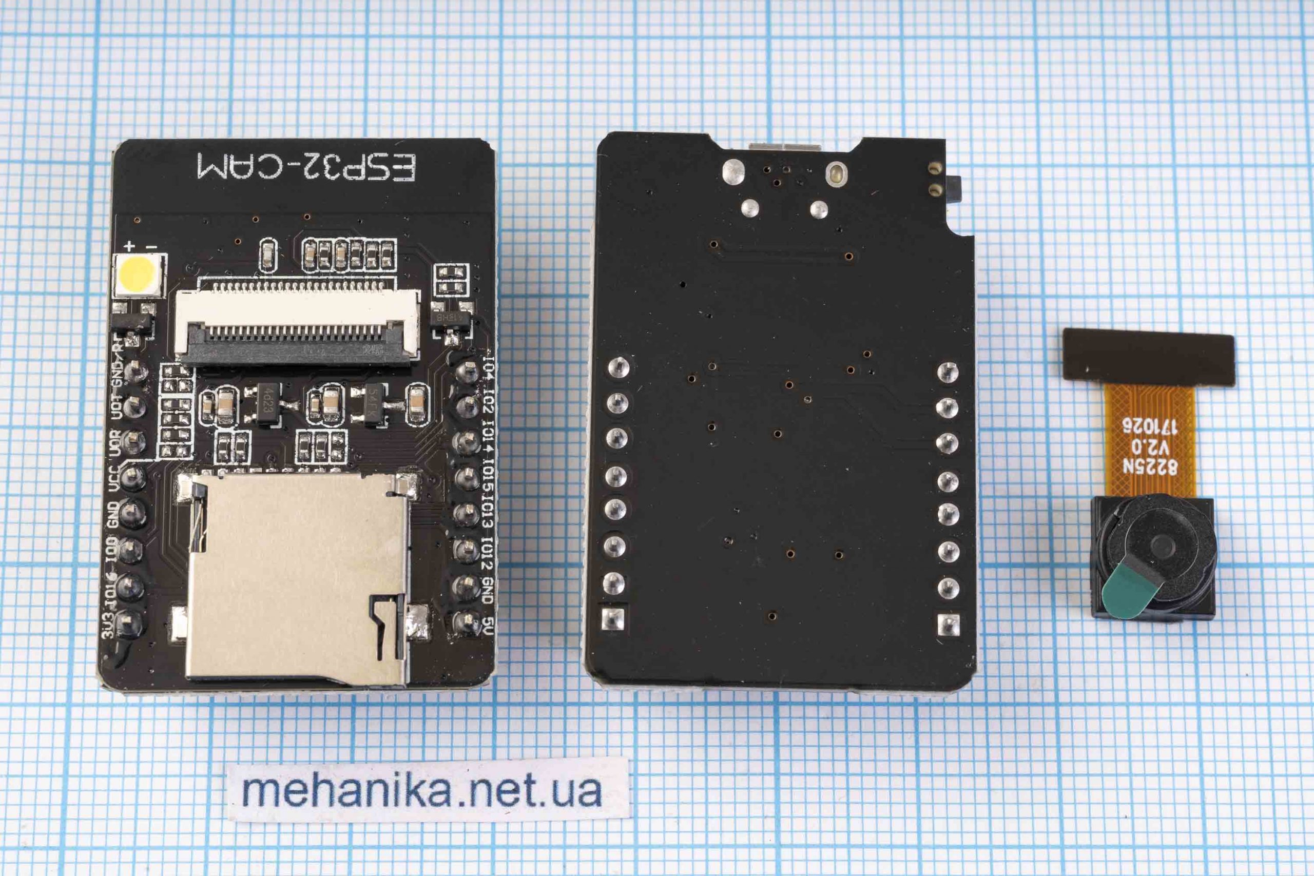Модуль ESP32-CAM (2M x 8bits) з камерою OV2640, WiFi/Bluetooth, AI-Thinker HW-818 + ESP32-CAM MB microUSB
