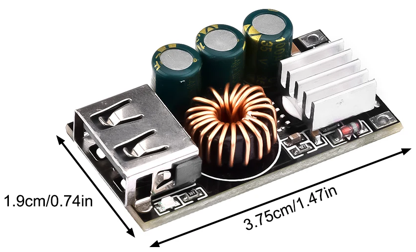Контролер (модуль) швидкого заряджання QC3.0, 10-30V/3.4A/24, USB-A (CTP01)