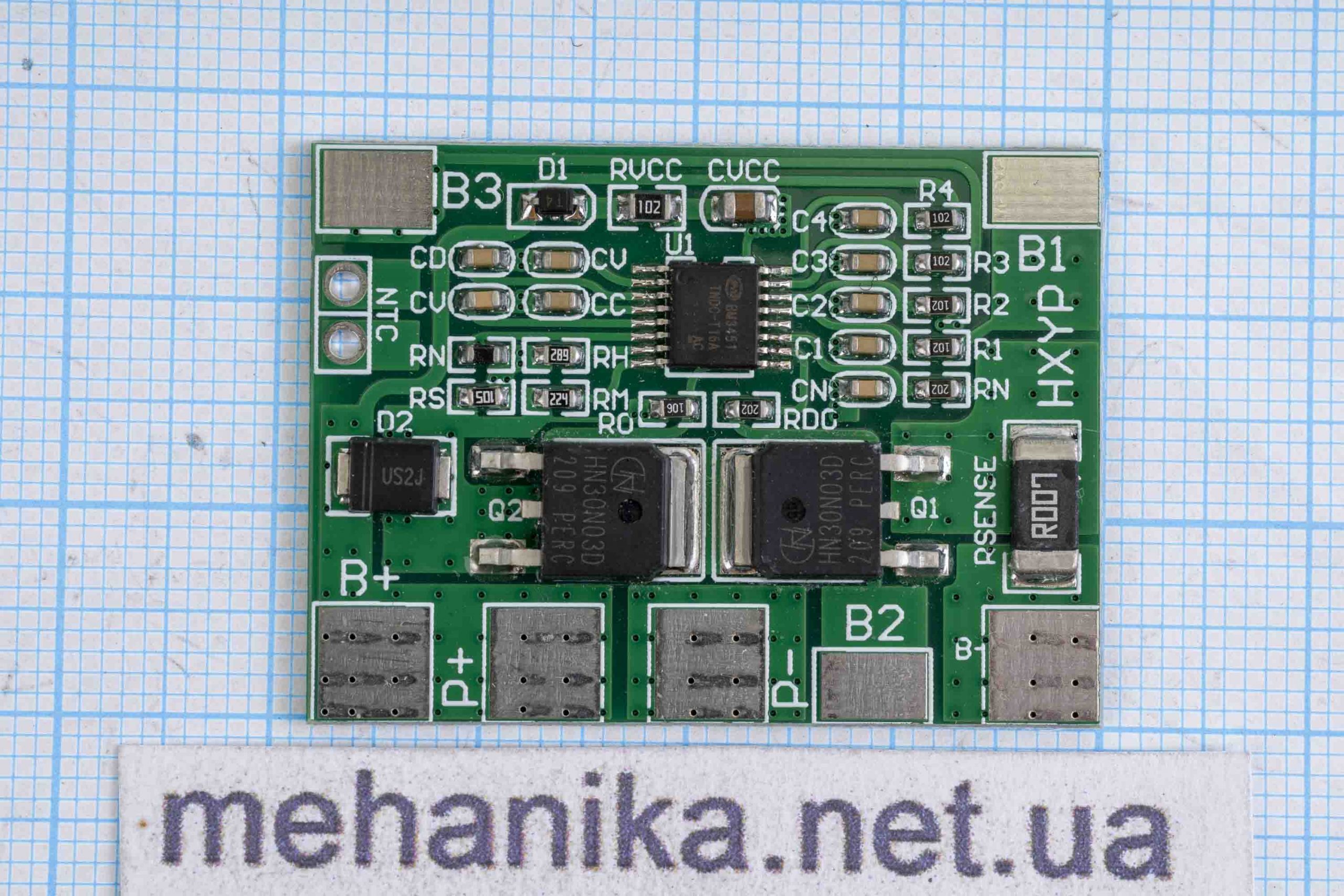 BMS-контролер заряду HX-4S-3828 для LiFePo4, 4S/8-20A/12.8-14.8V