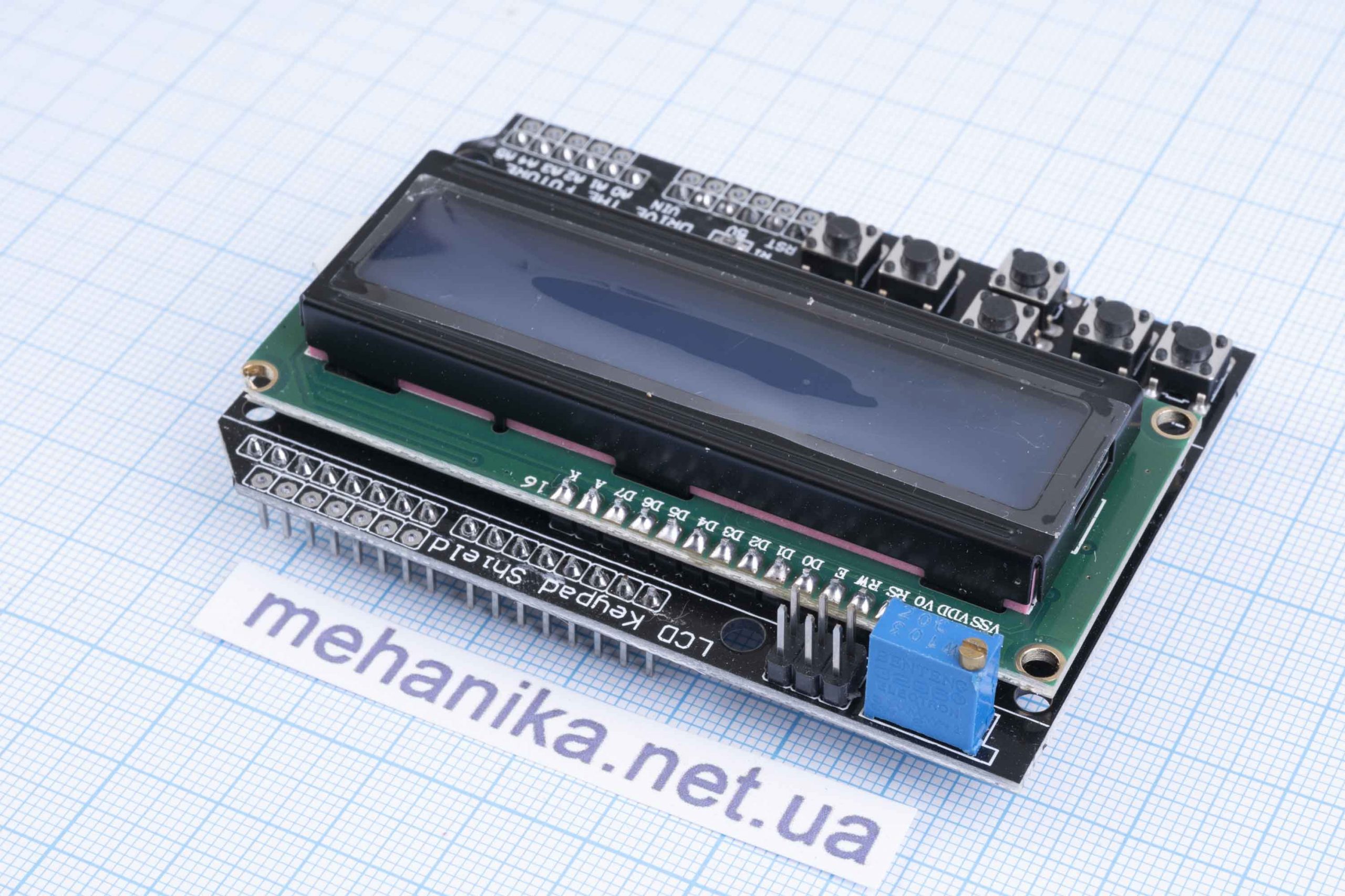 РК-екран із кнопками LCD Keypad Shield LCD1602 D1ROBOT для Arduino