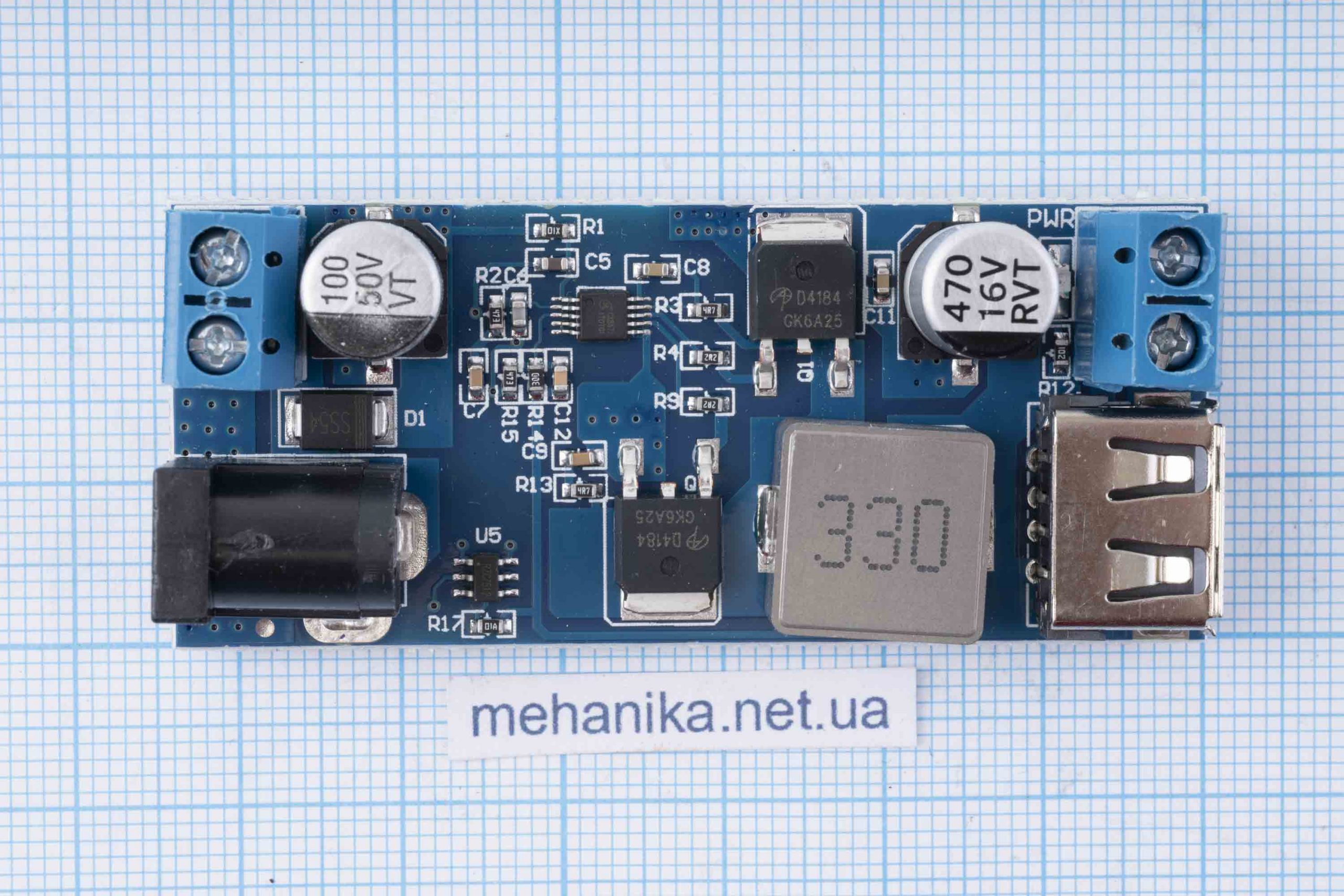 Перетворювач напруги знижуючий XY-3606, DC-DC, 9-36V/5.2V 5A, 25W