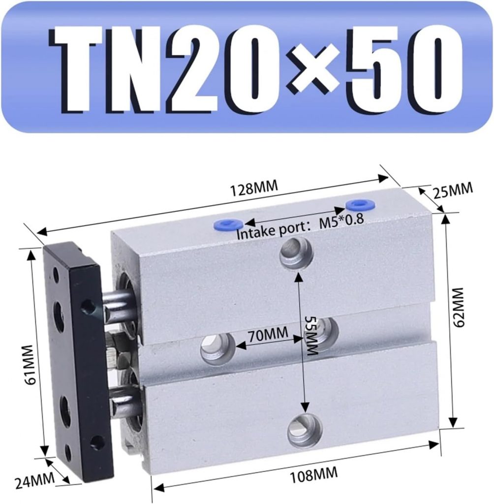 Пневмоциліндр TDA TN20x50