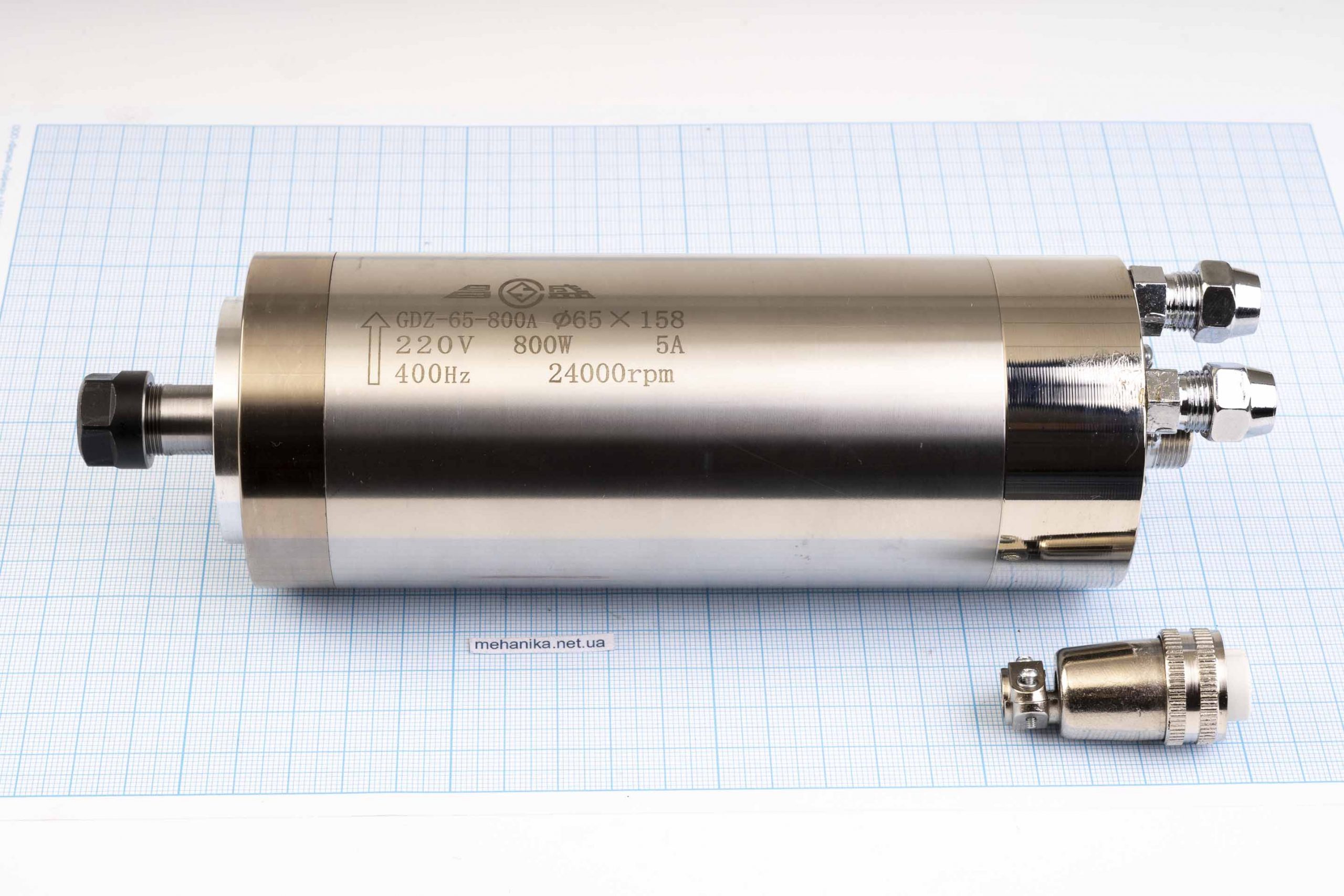 Шпиндель GDZ-65-0.8 (0.8kW, d65x158мм), цанга ER11, з рідинним охолодженням