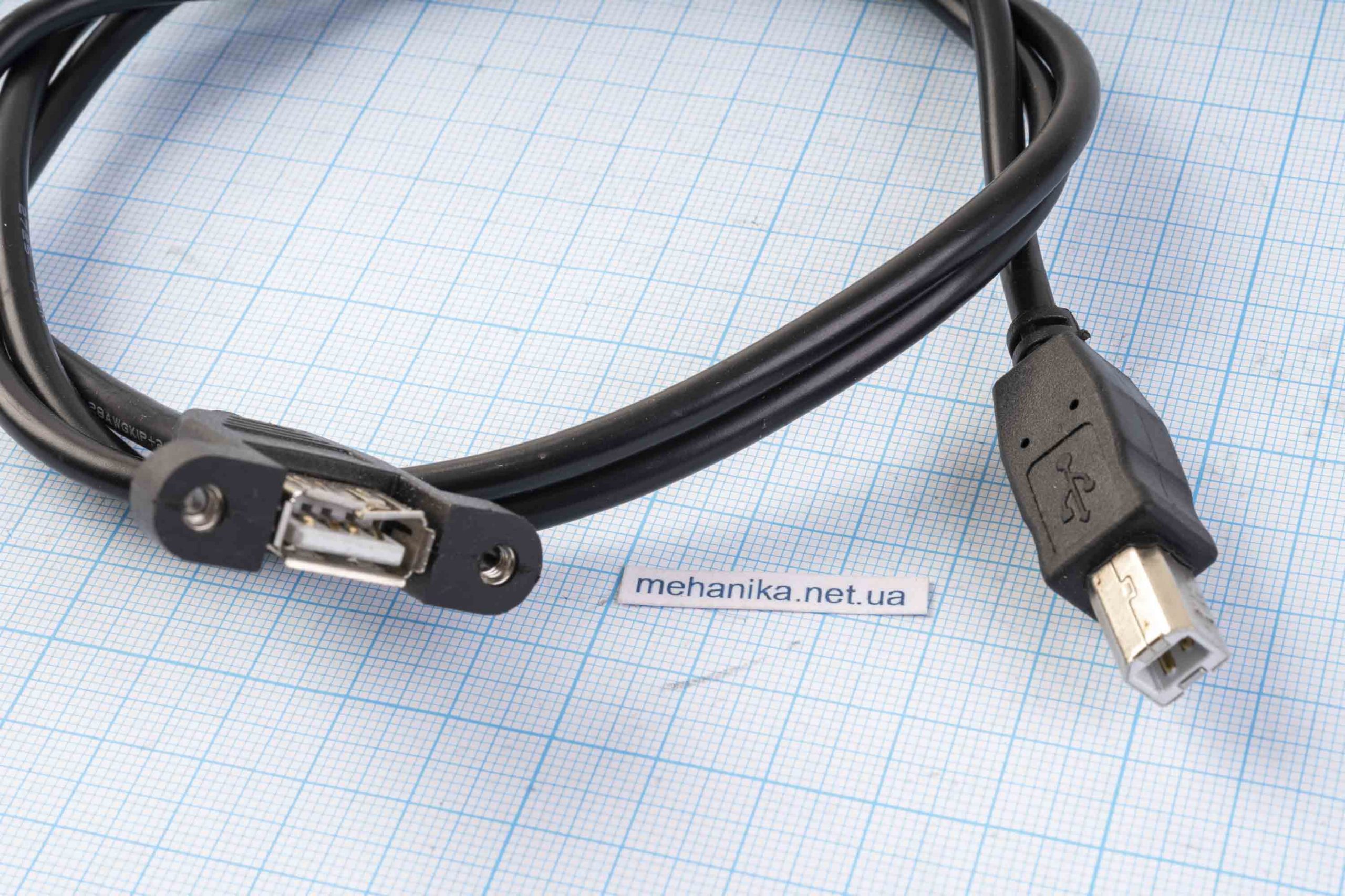 Адаптер-подовжувач USB 2.0 (USB-A Female/USB-B Male) для встановлення в корпус, 100 см