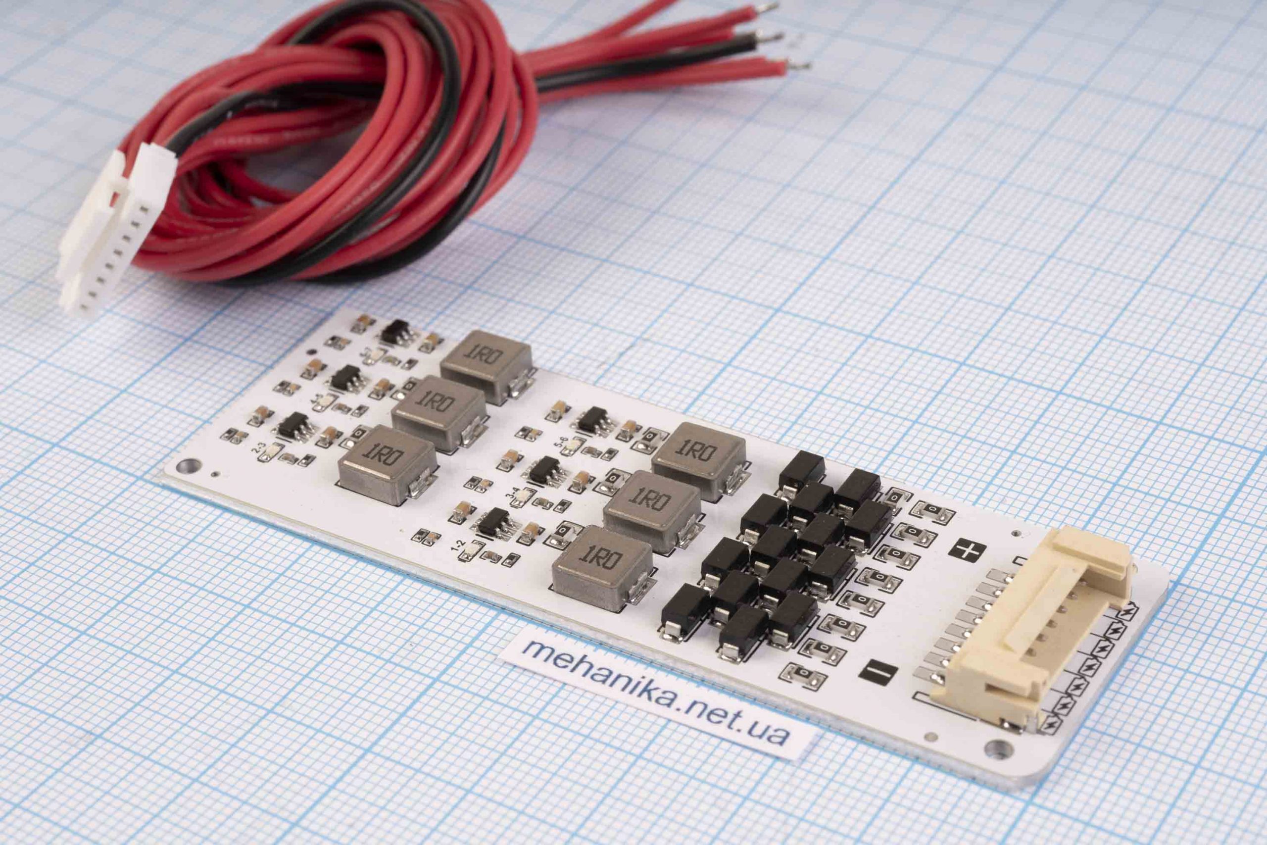 Балансир активний конденсаторний, 7S Li-Ion/LiFePO4, 2.0-4.5V/2А, на алюмінієвій пластині