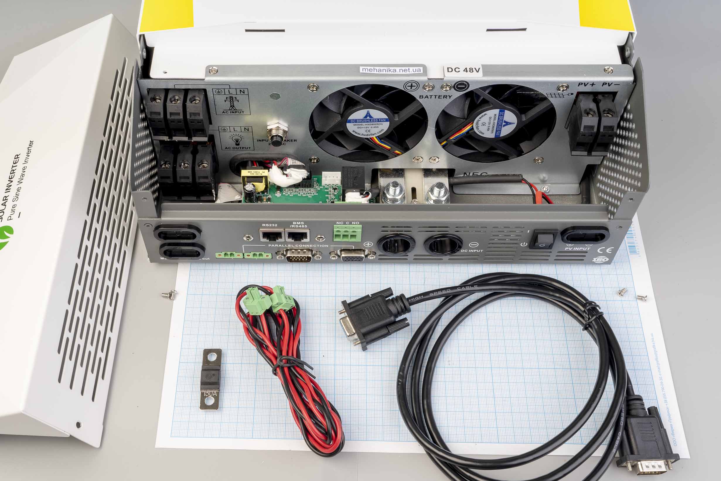 Інвертор гібридний (сонячний) GD5548JMHB, 5500W/48V, струм заряду 100A, з модулем паралельного підключення