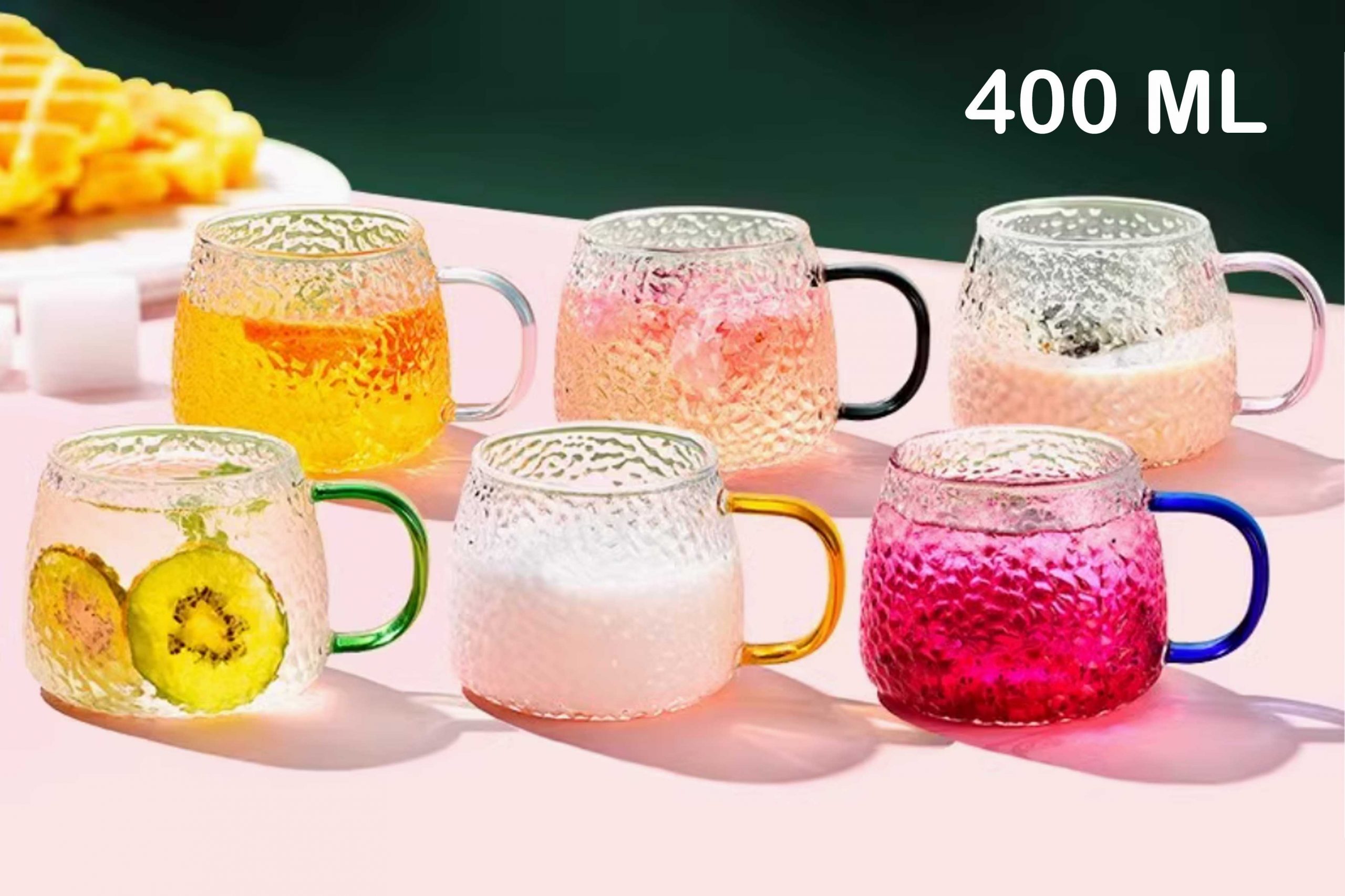 Чашка скляна "Крига" 400 мл, 7.2 х 9 см