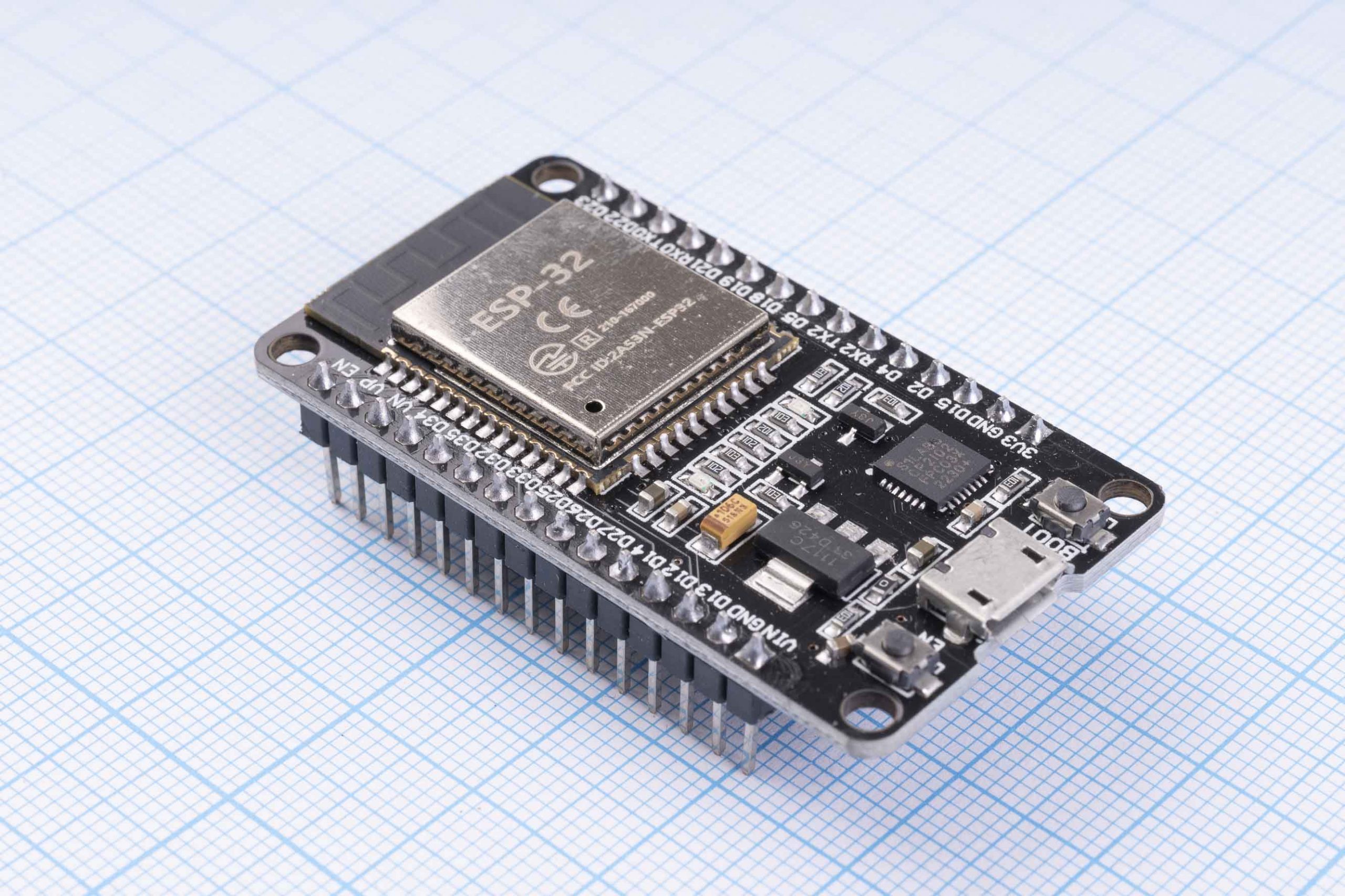 Плата ESP32 WIFI+Bluetooth, чіп CP2102, microUSB, 30 PIN - Зображення 3