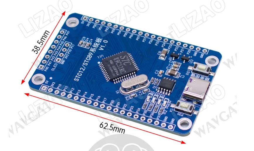 Плата розробника STC12/STC89 V1.0 Mini Development Board