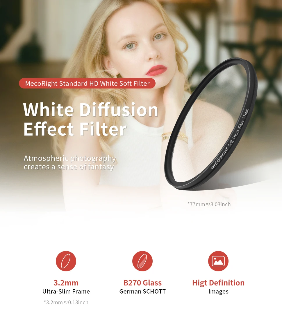Фільтр MECORIGHT 67 мм Standart HD White Soft Filter