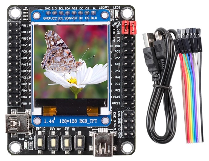 Плата розробника STM32F103RCT6/STM32 Mini (Cortex-M3), під дисплеї TFT 0.96/1.44