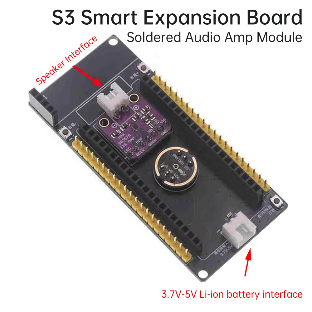 Плата розширення для ESP32-S3 TFT, термінальний адаптер, 42 контакти (42 PIN) з модулем аудіопідсилювача MAX98357A та мікрофоном INMP441