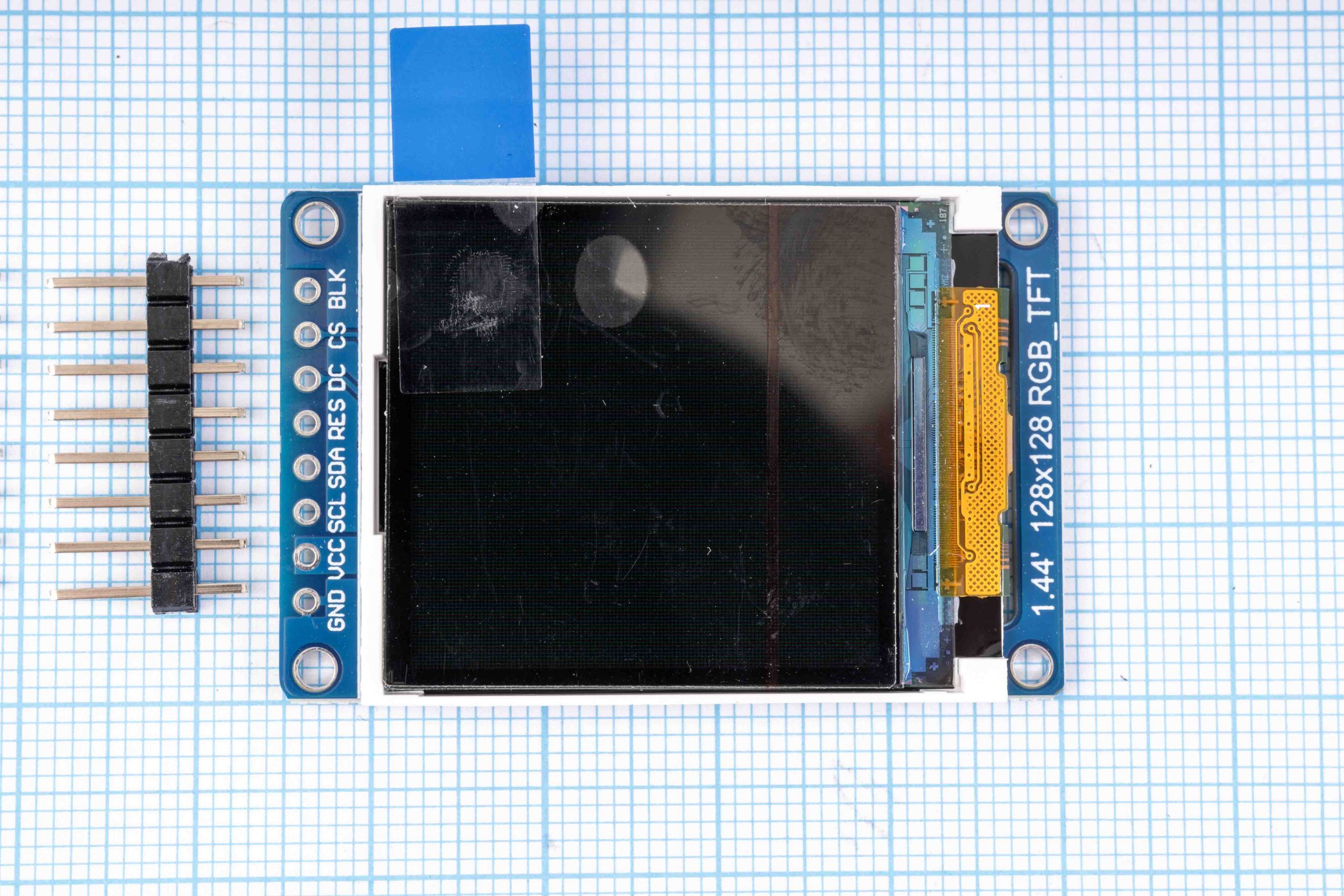 Дисплей кольоровий 1.44″ TFT SPI LCD 128x128 ST7789V