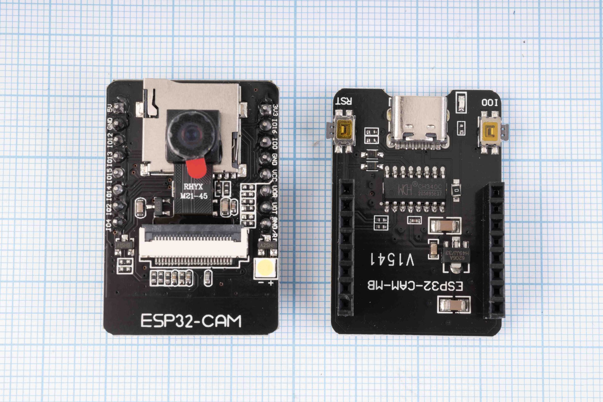 Модуль ESP32-CAM (8M x 8bits) з камерою OV2640, WiFi/Bluetooth, AI-Thinker HW-818 + ESP32-CAM MB V1541 Type-C