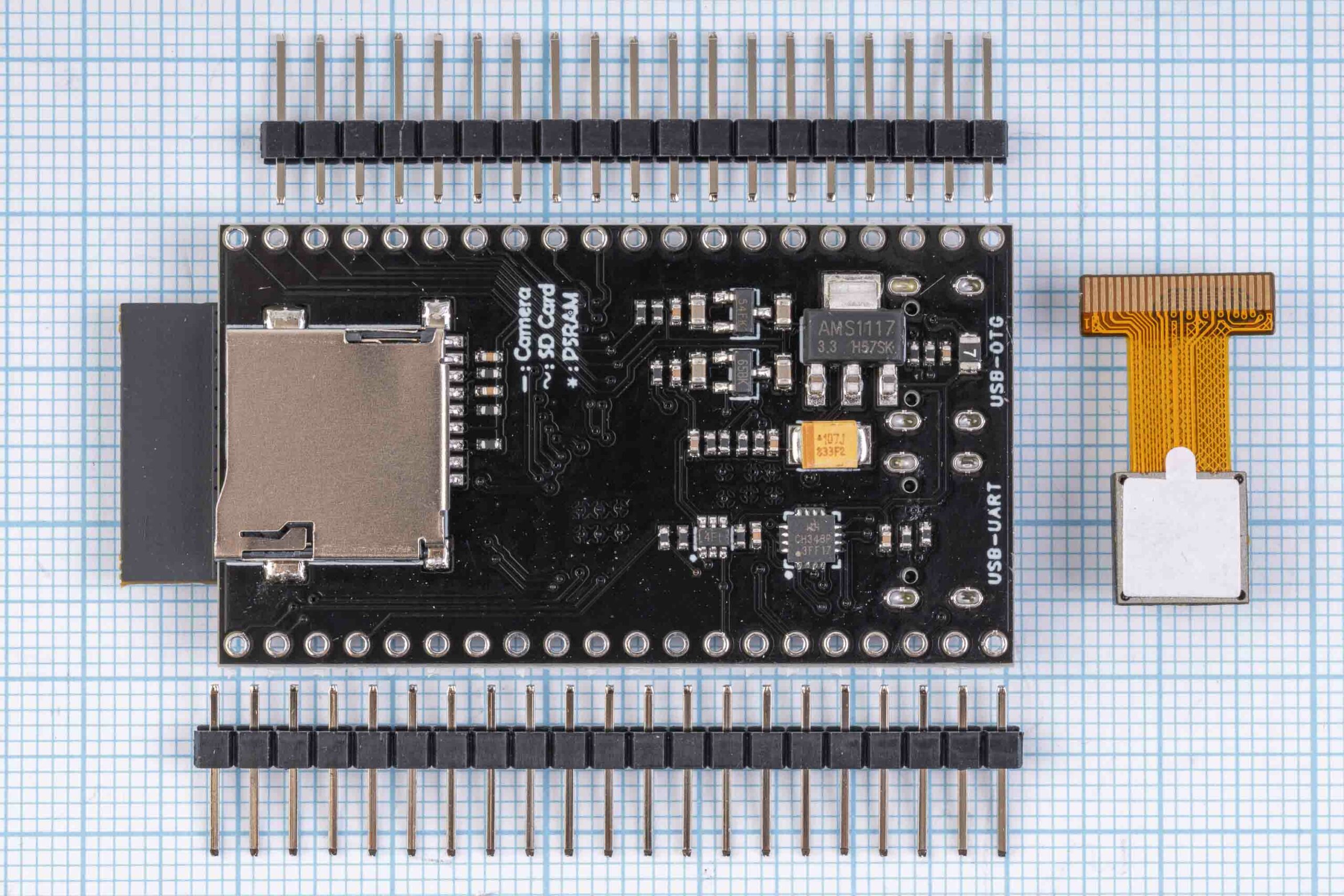 Плата ESP32-S3-WROOM-1-N16R8, CAM OV5640 WIFI + Bluetooth, ESP32, 2x USB Type-C, CH343P