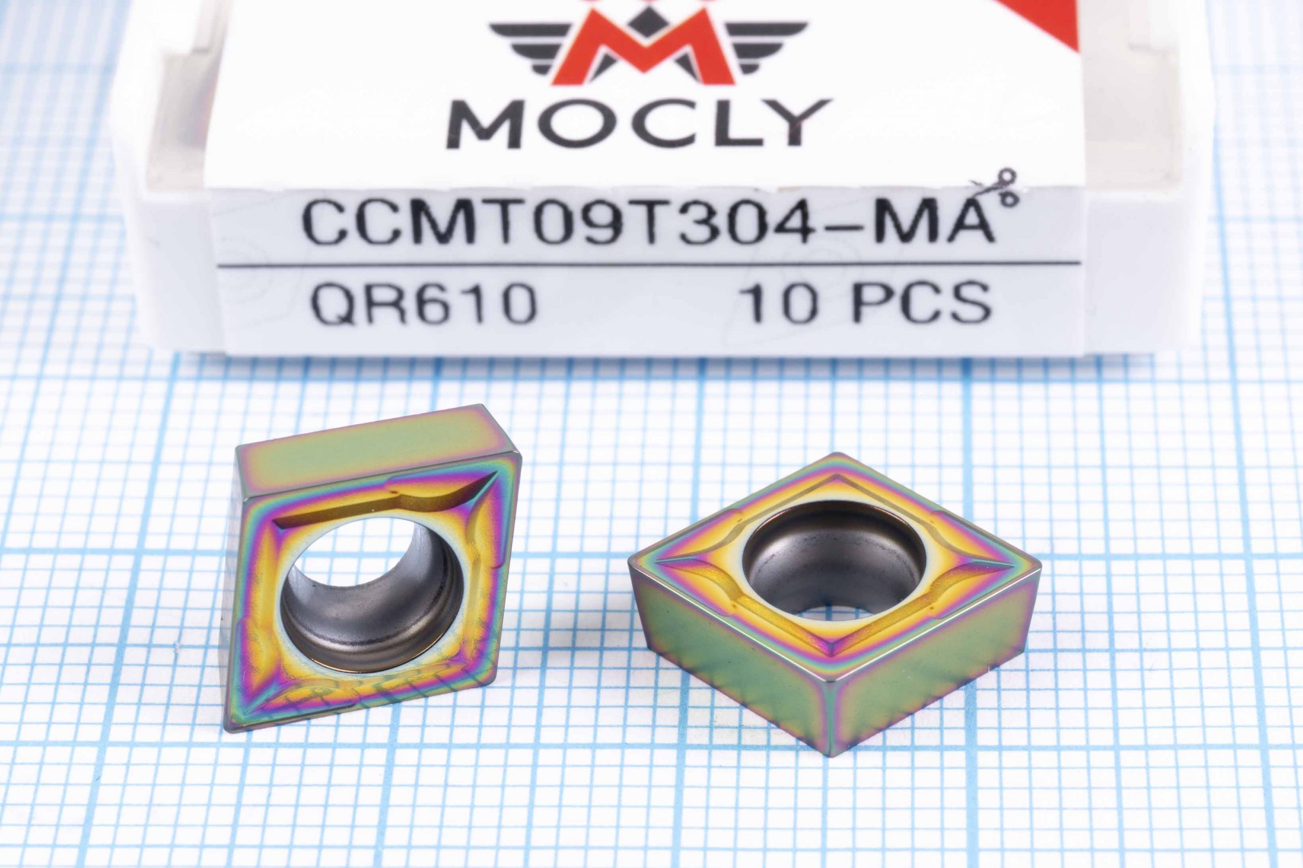 Вставка токарна (різець) CCMT09T304-MA QR610 MOCLY 55 HRC