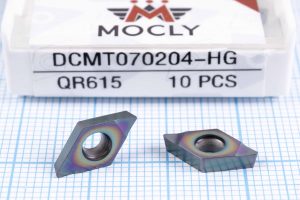 Вставка токарна (різець) DCMT070204-HG QR615 MOCLY 68 HRC
