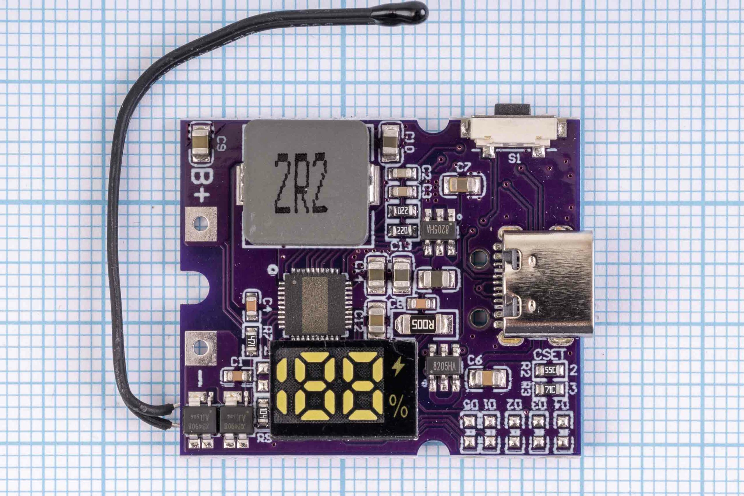 Модуль зарядки Li-Po, Li-ion с USB type-C 22.5W