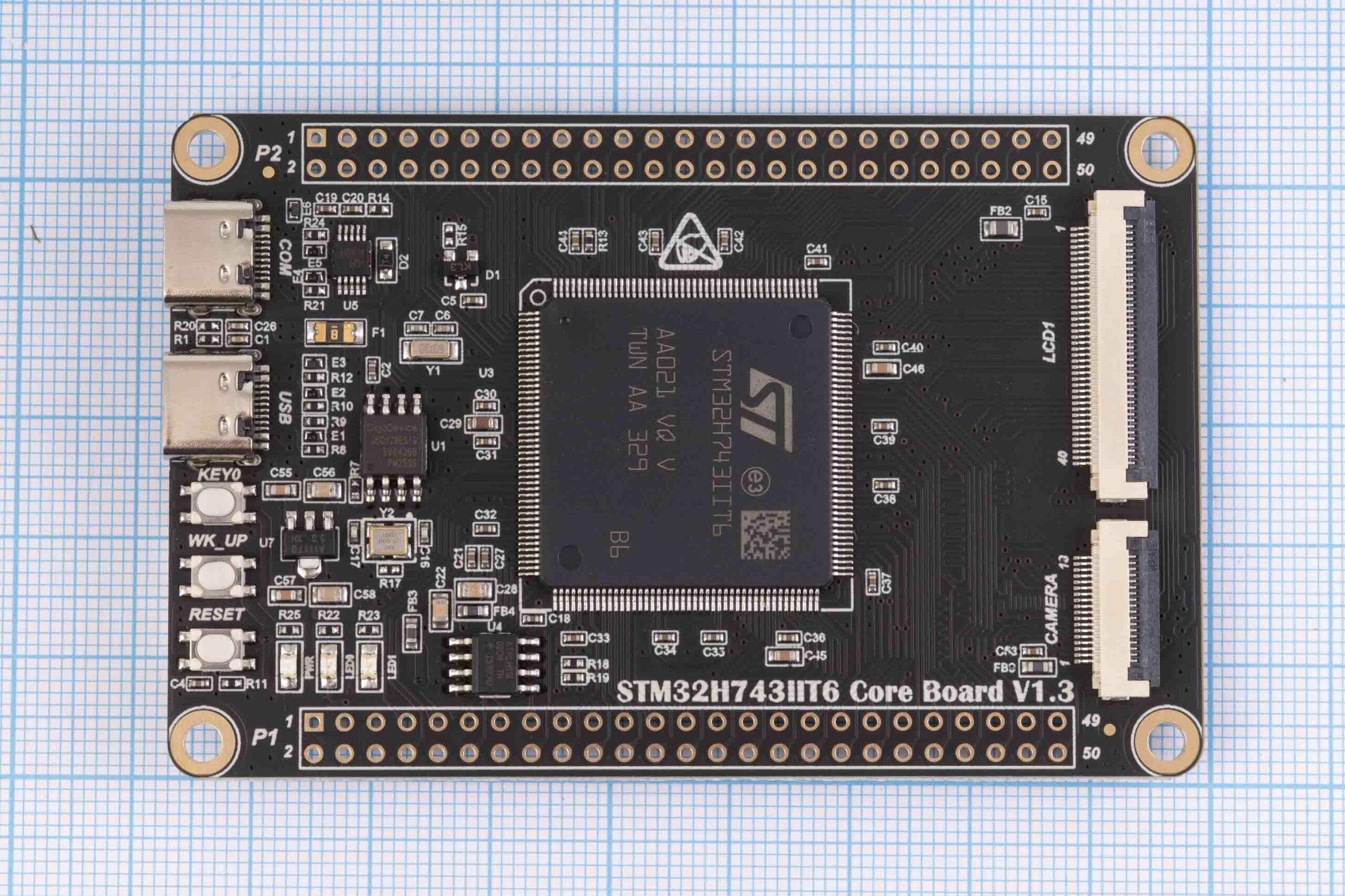 Системна плата STM32H723ZGT6 (550MHz, 32MB SDRAM, 16MB Flash) з підтримкою RGB LCD