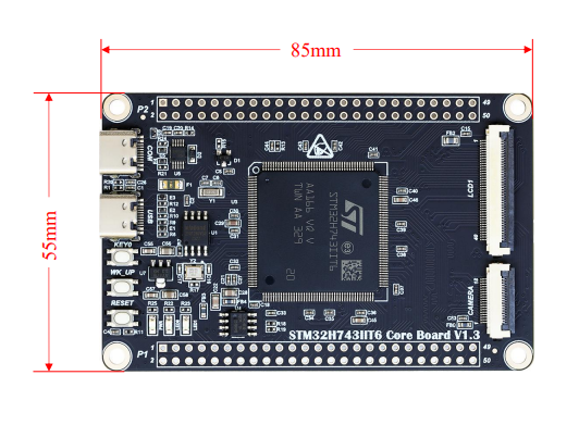 Системна плата STM32H723ZGT6 (550MHz, 32MB SDRAM, 16MB Flash)